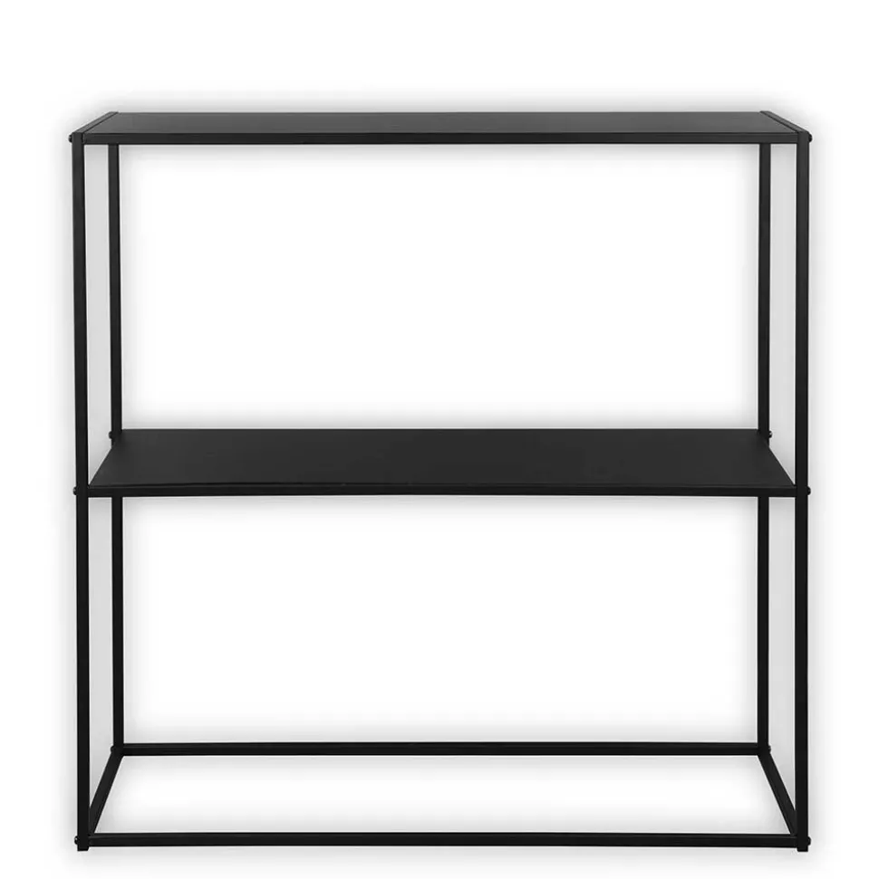 80x80x27 Metall Regal ohne Rückwand in Schwarz - Daana