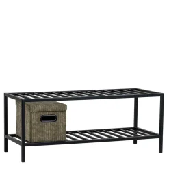 79x32x34 Metall Schuhbank in Schwarz - Esbessa