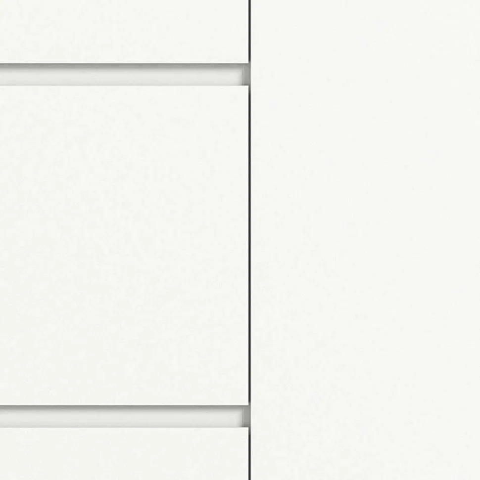 95x127x18 Midi Schuhschrank mit drei Klappen & Tür - Suad