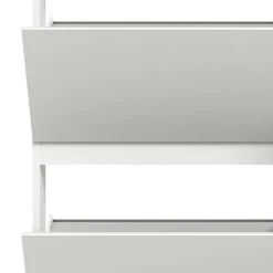 95x127x18 Midi Schuhschrank mit drei Klappen & Tür - Suad