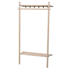 91x181x39 Minimalistische Garderobe in White Wash - Ulvinzo