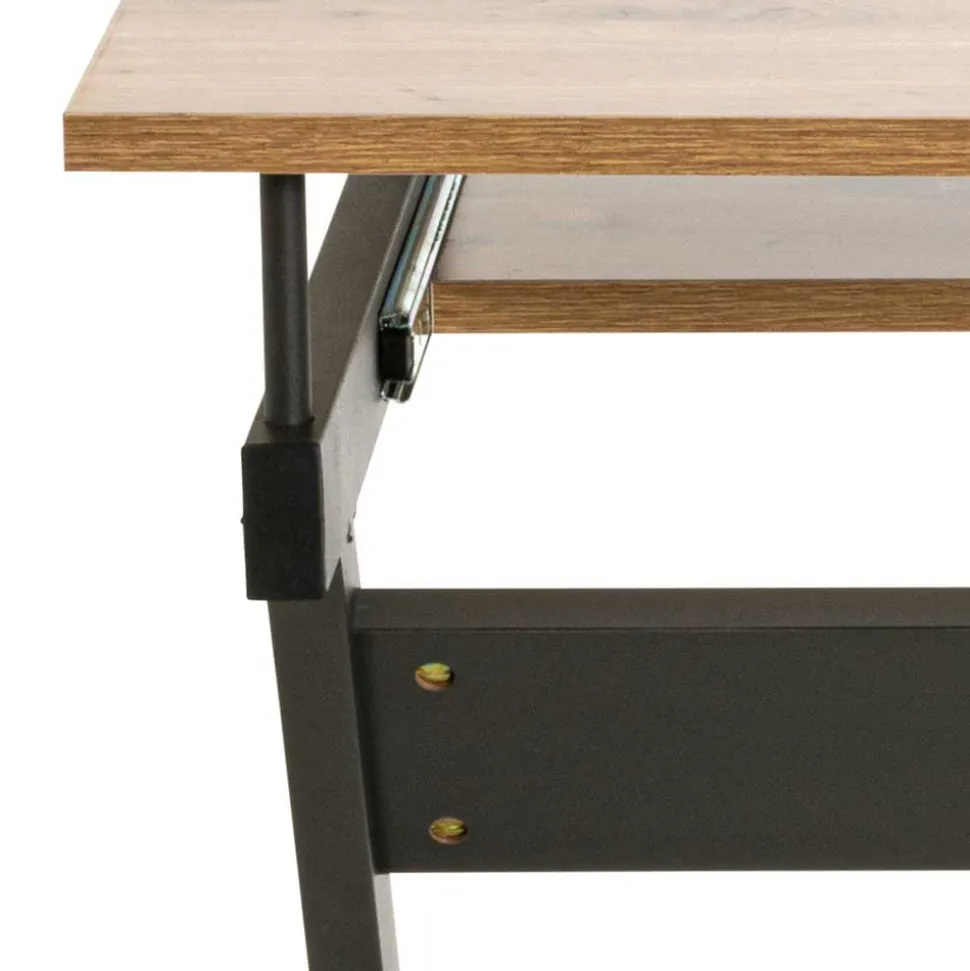 60x75x49 Mobiler Computertisch in Eiche Optik - Matanzas