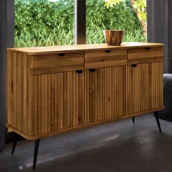 144x87x46 Moderne Anrichte aus Massivholz & Stahl - Casarius