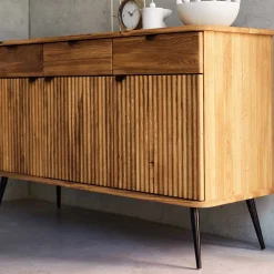 144x87x46 Moderne Anrichte aus Massivholz & Stahl - Casarius