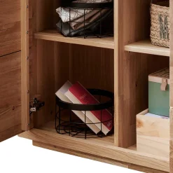 103x148x40 Modernes Holz-Highboard mit Glaseinsatz - Embleys