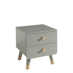 44x46x40 Nachtkommode in Graugrün & Gold - Ofmany