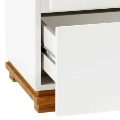 48x59x40 Nachtkommode in Weiß & Eiche - Sennpa