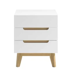 48x60x40 Nachtkommode in Weiß & Eiche - Setubal