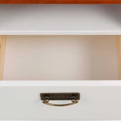 52x40x37 Nachtkommode in Weiß & Kirschbaum - Vendirai