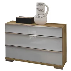 60x48x42 Nachtkommode in Weiß Glas - Nuetran