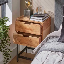 40x60x30 Nachtkommode mit Metallgestell - Babra