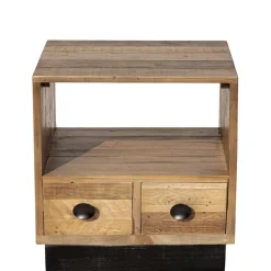 45x50x45 Nachttisch aus Recyclingholz - Dulcinus