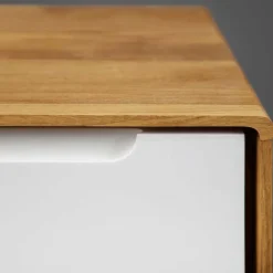 47x33x30 Nachttisch mit Schublade in Weiß - Diesta