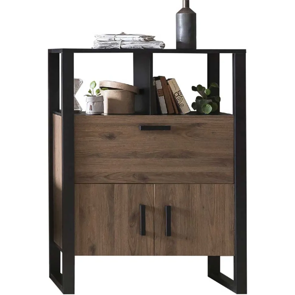 101x134x39 Offener Schrank in Nussbaum NB - Dudleys