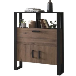 101x134x39 Offener Schrank in Nussbaum NB - Dudleys