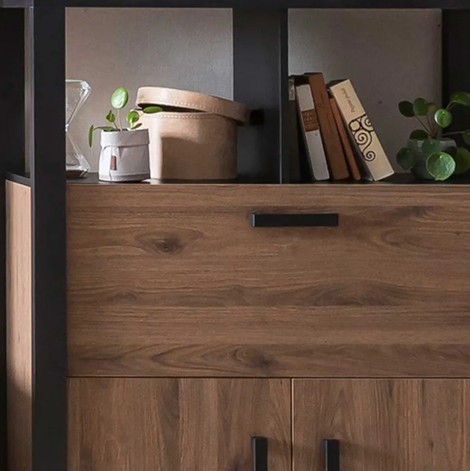 101x134x39 Offener Schrank in Nussbaum NB - Dudleys