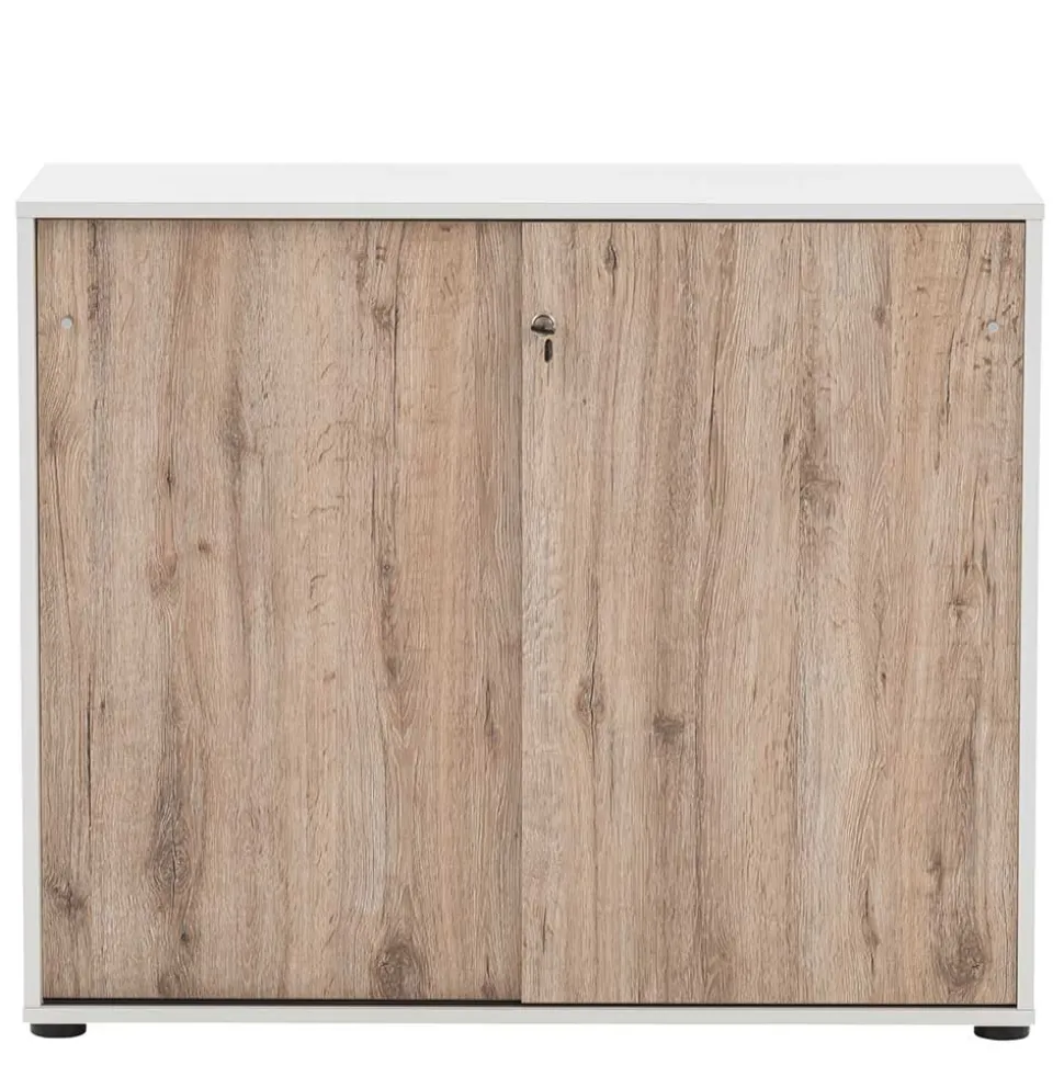 100x84x41 Office Schrank mit Schiebetüren - Laganzo