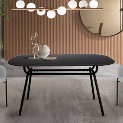 150x75x90 Ovaler Esstisch aus Sinterstein - Bostian