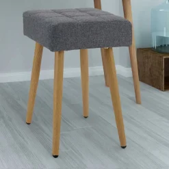 32x47x32 Polsterhocker in Anthrazit Stoff - Zoom