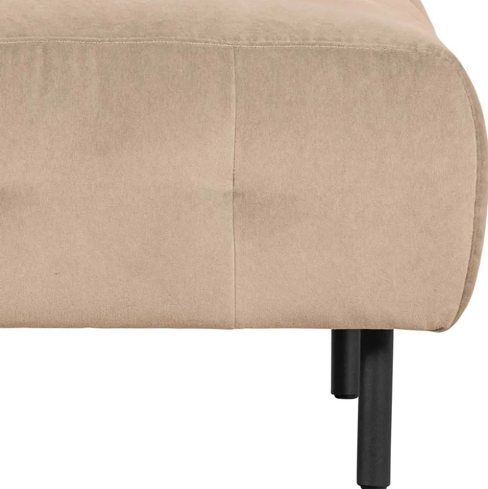 90x45x90 Polsterhocker in Cremefarben - Leoniara