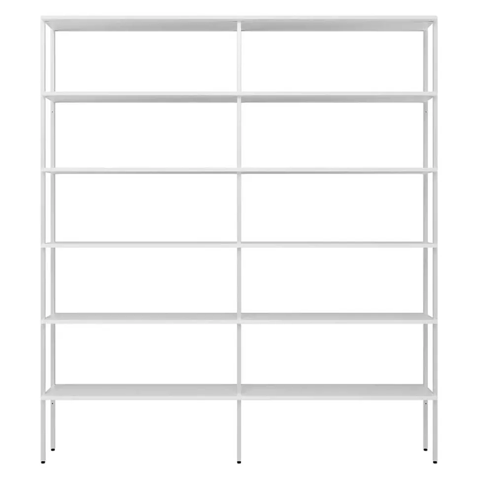 197x220x31 Regal aus Stahl & Holz in Weiß - Leyma