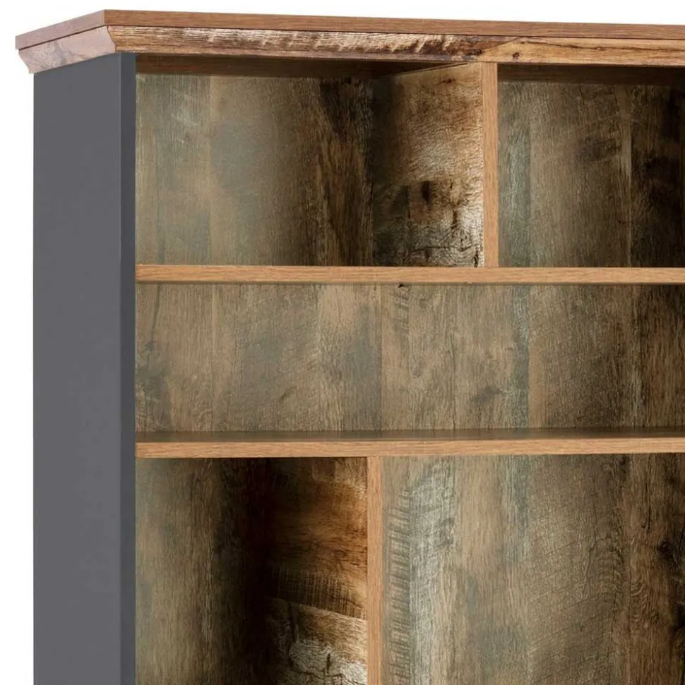 80x182x40 Regal in Holz verwittert - Guerrero