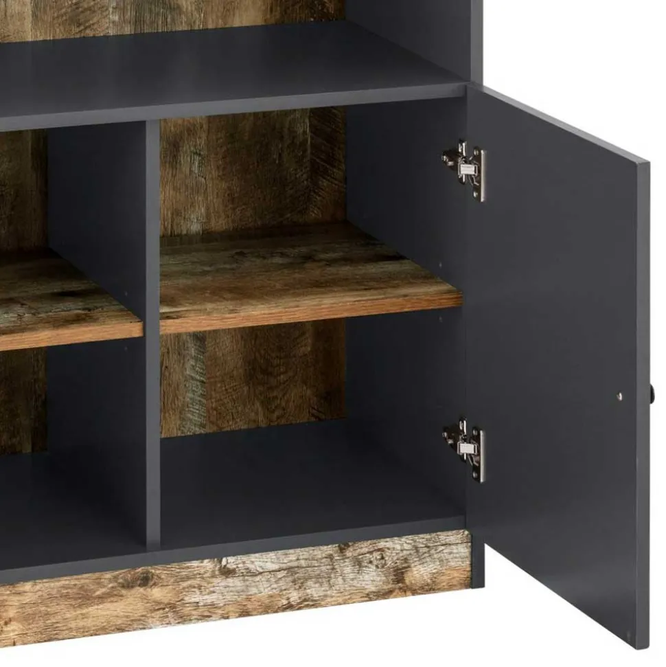 80x182x40 Regal in Holz verwittert - Guerrero