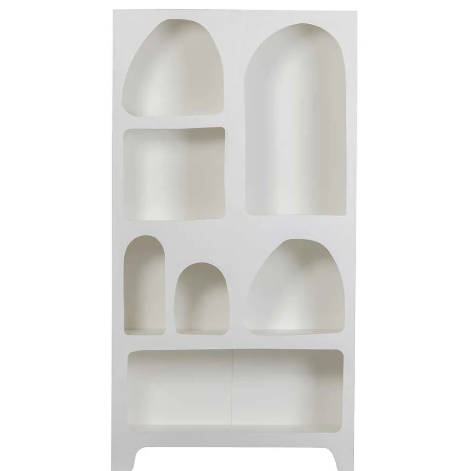 95x180x32 Retro Design Regal in Weiß - Tom