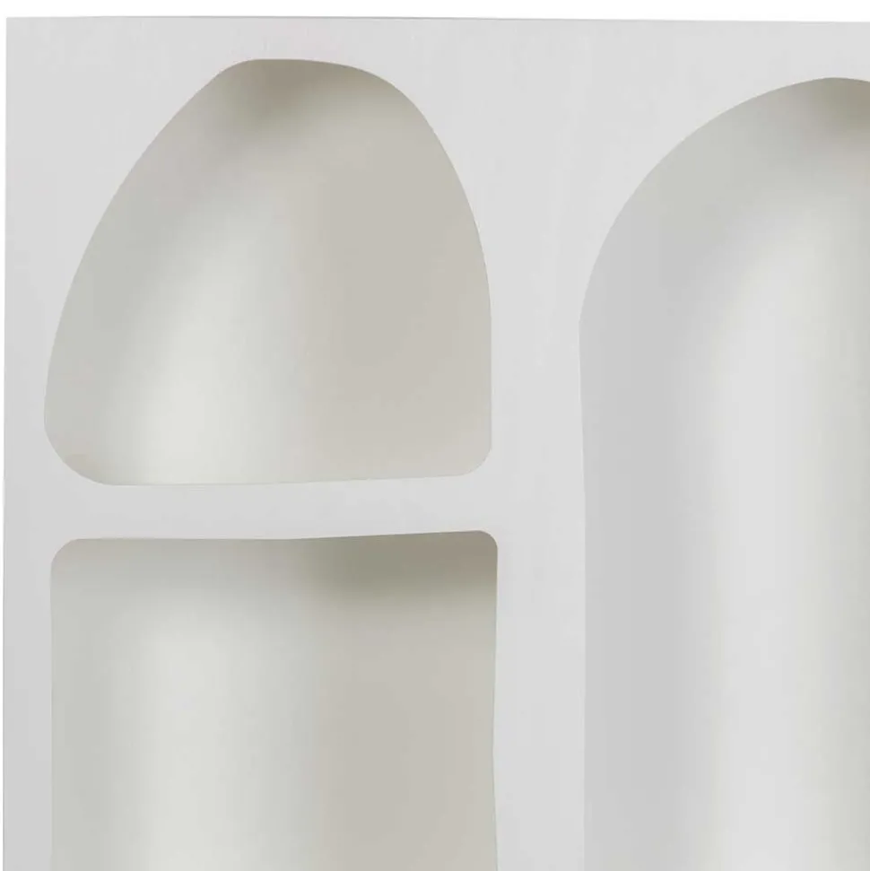 95x180x32 Retro Design Regal in Weiß - Tom