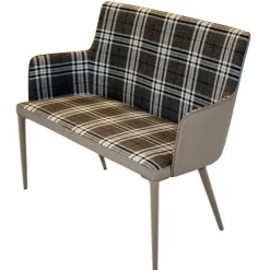 100x90x52 Retro Esszimmerbank in Kariert - Rave