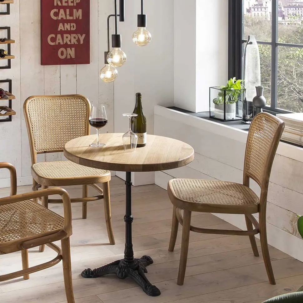 44x93x53 Retrostuhl aus Teakholz - Adne