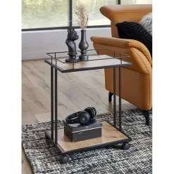 45x60x45 Rollbarer Beistelltisch quadratisch - Jonida