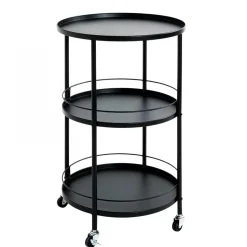 45x75x45 Runder Barwagen aus Metall - Stokes