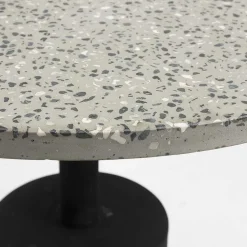 40x55x40 runder Sofatisch mit Terrazo Platte - Iconia