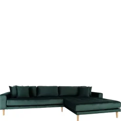 290x76x170 Samt Ecksofa im Skandi Design - Bonisa