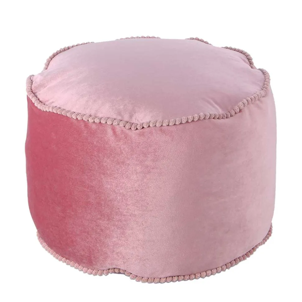 47x32x47 Samt Hocker Pouf in Rosa - Strada