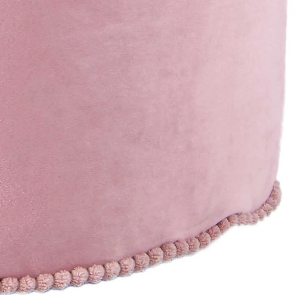47x32x47 Samt Hocker Pouf in Rosa - Strada