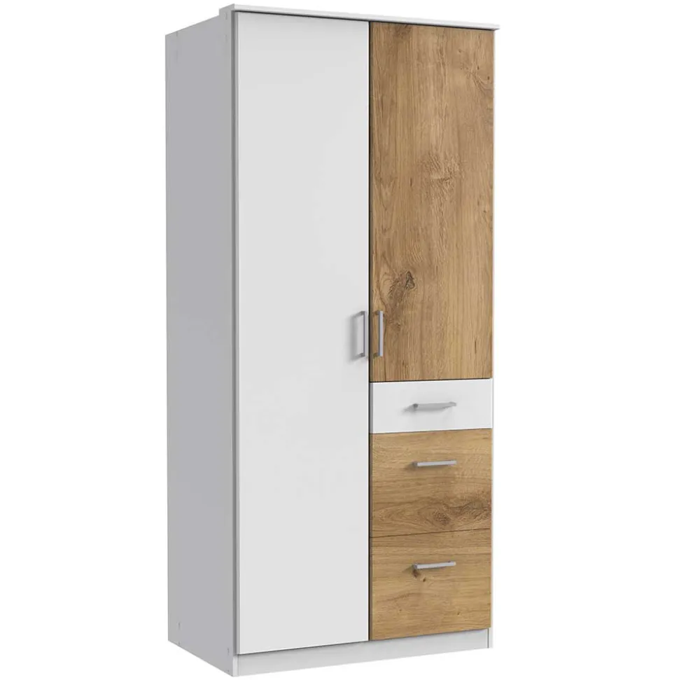91x199x58 Schlafzimmerschrank mit Metallgriffen - Calassina