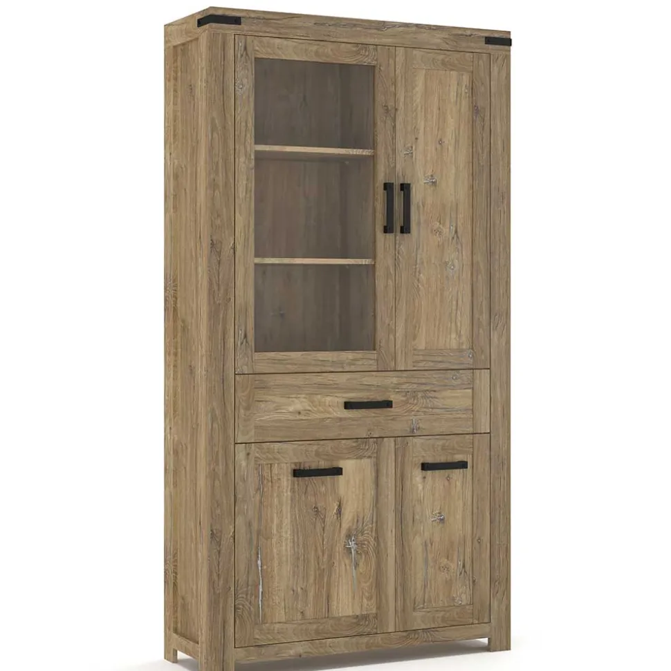 110x200x40 Schrank in Eiche Dunkel - Yoziska