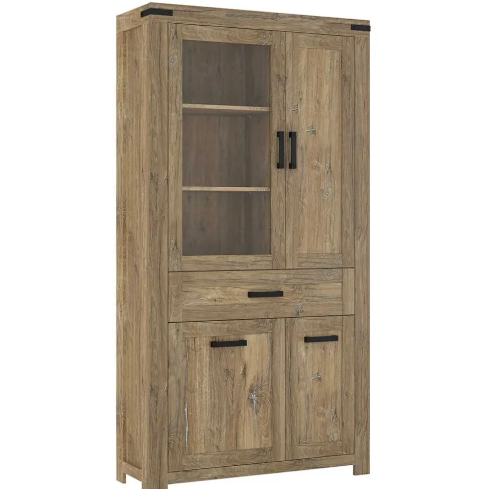 110x200x40 Schrank in Eiche Dunkel - Yoziska