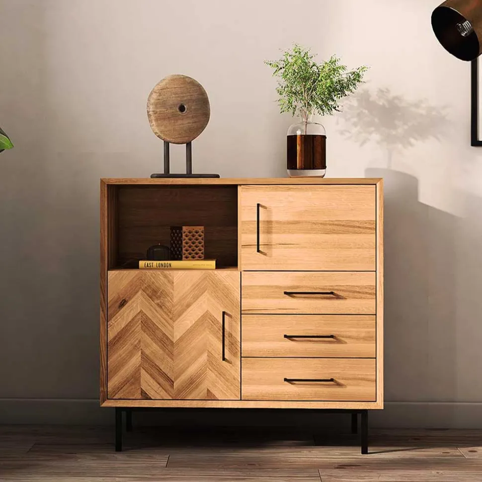 97x95x45 Schrank mit Fach & Schubladen & Türen - Kerfa