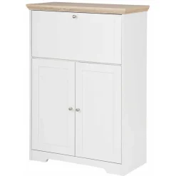 81x116x39 Schreibschrank Sekretär in Weiß - Akedra