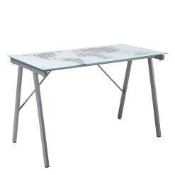 113x73x58 Schreibtisch aus bedrucktem Glas - Ugolina