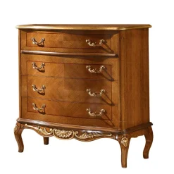 101x100x46 Schubladen-Kommode in Nussbaum - Aciara