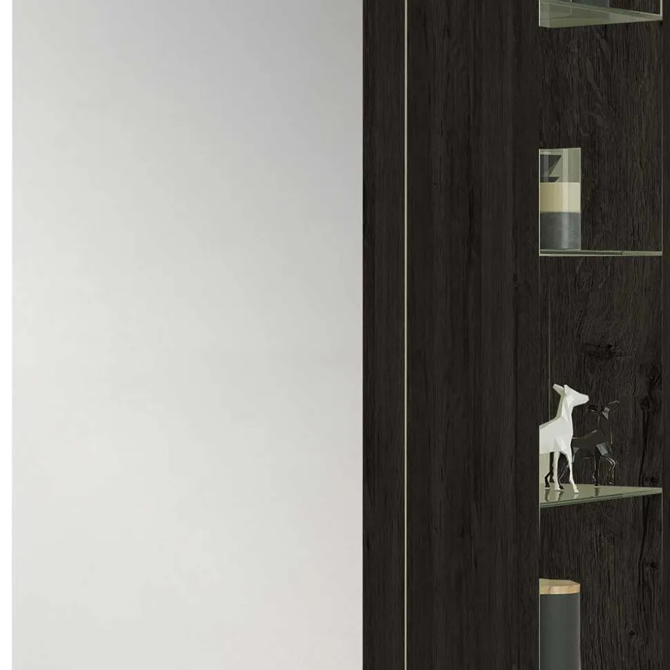 63x180x35 Schuh Schrank in Schwarzgrau - Raven