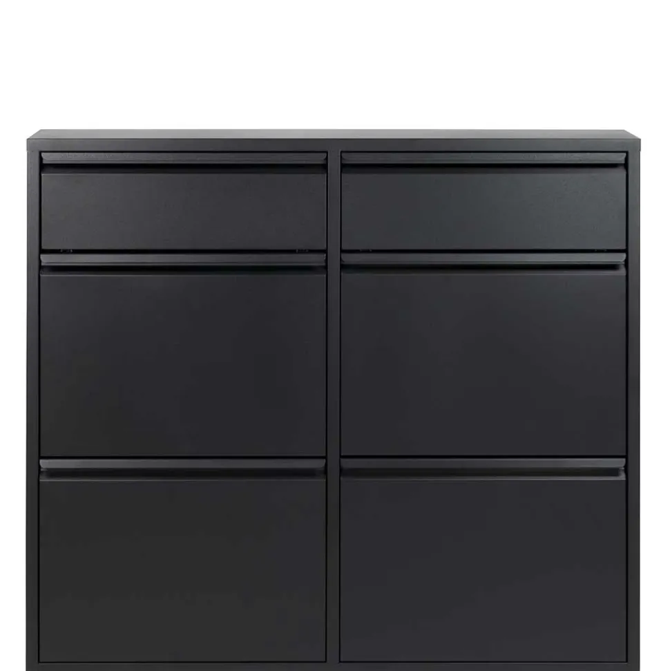 98x86x15 Schuh Stahlschrank in Schwarz - Ismena