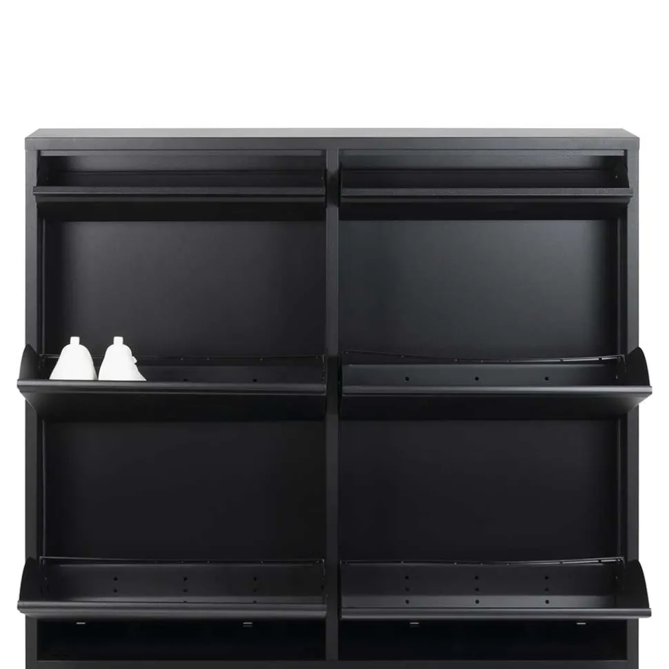 98x86x15 Schuh Stahlschrank in Schwarz - Ismena