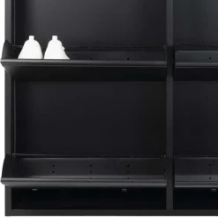 98x86x15 Schuh Stahlschrank in Schwarz - Ismena