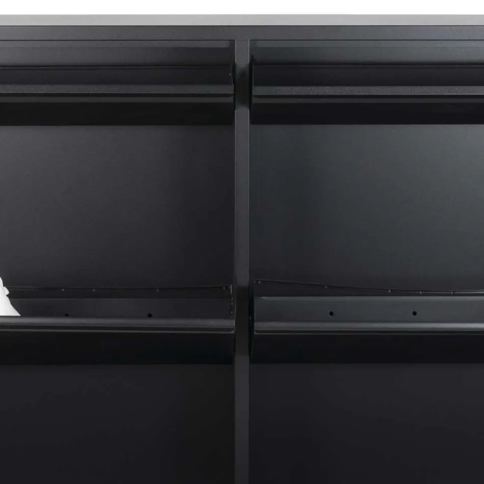 98x86x15 Schuh Stahlschrank in Schwarz - Ismena