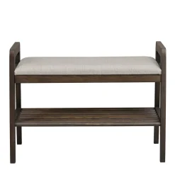 75x55x40 Schuhbank in Eiche Dunkelbraun - Cora